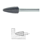 Ø 6 x 18 mm, 6 mm skaft, krydsfortanding Z42, Inox/steel